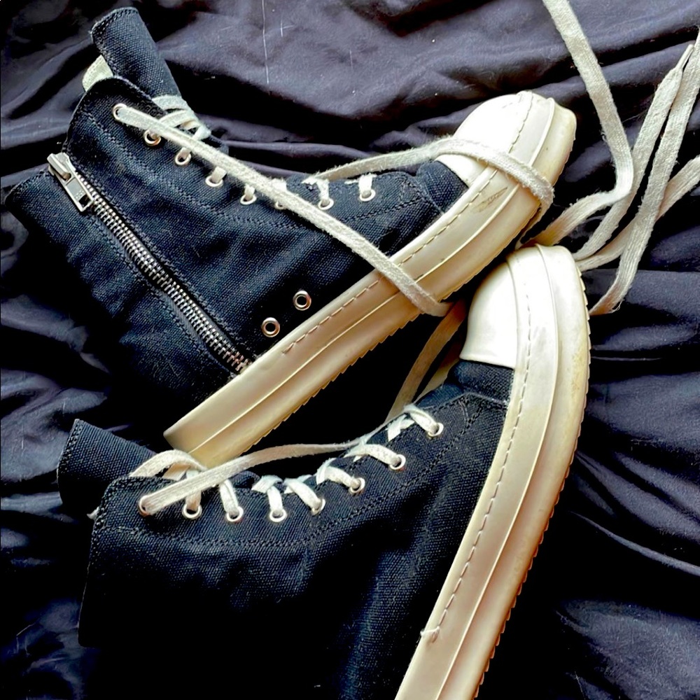 Rick Owen canvas ramones size 42 size 9 US